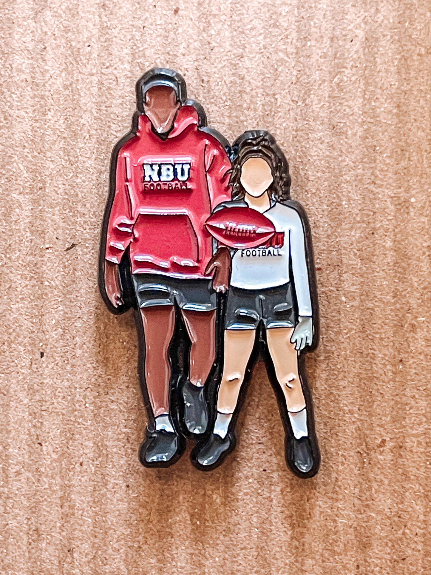 Red Zone Rivals Couple Enamel Pins