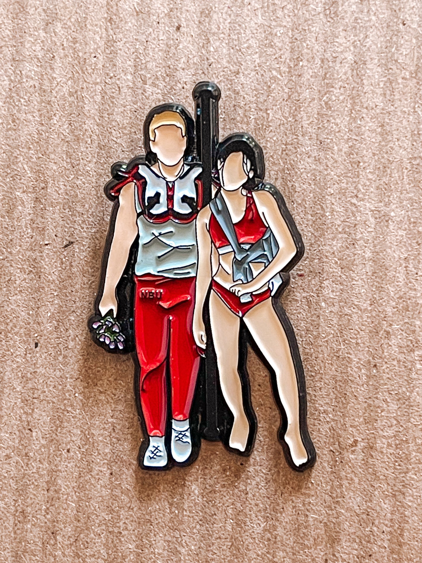 Red Zone Rivals Couple Enamel Pins