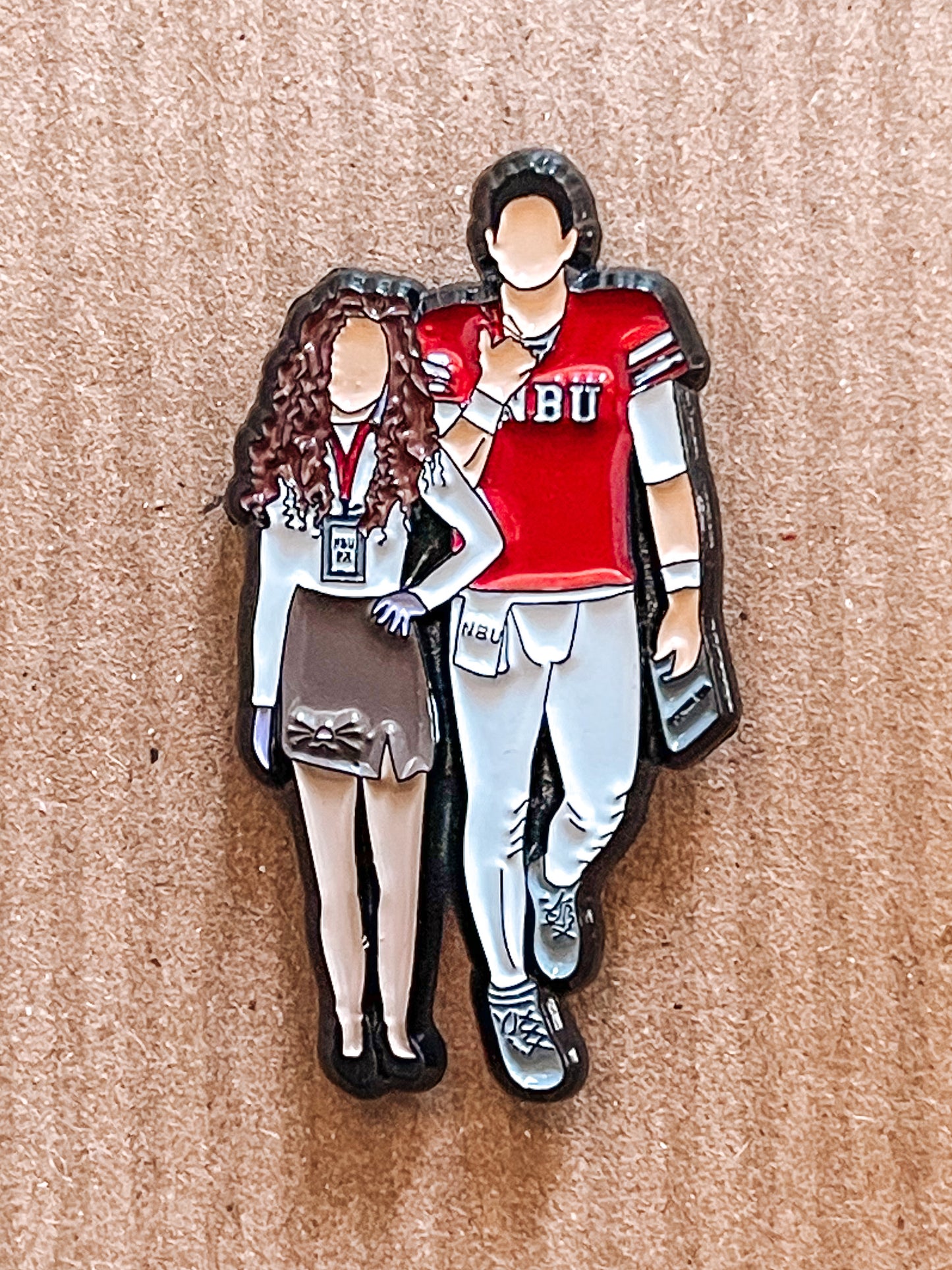 Red Zone Rivals Couple Enamel Pins
